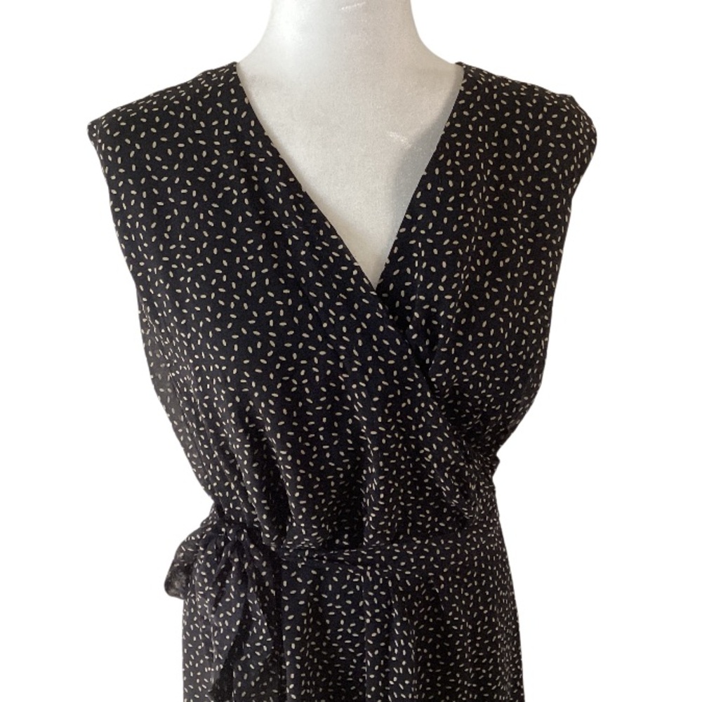 Talbots Pure Silk Sleeveless V-neck Wrap Maxi Dress 18 - Picture 2 of 9